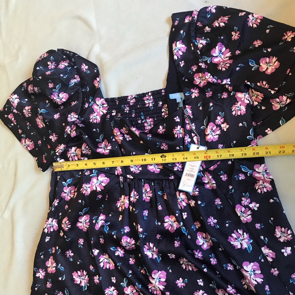 Draper James Blue New with Tags Floral Babydoll Dress - Picture 3 of 7